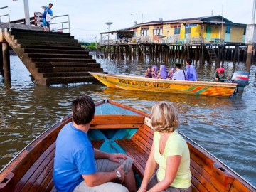 Water Village and Proboscis Monkey